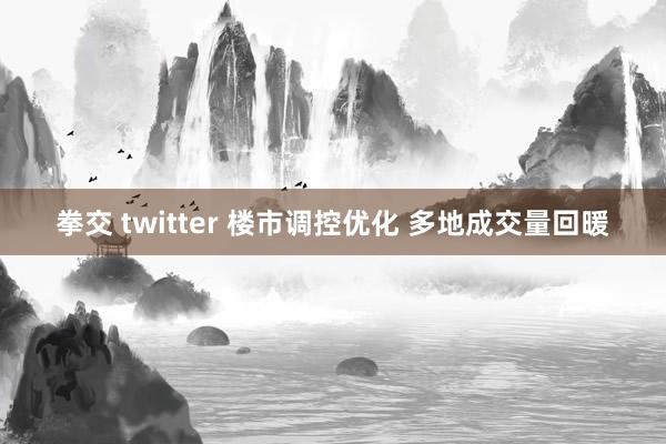 拳交 twitter 楼市调控优化 多地成交量回暖