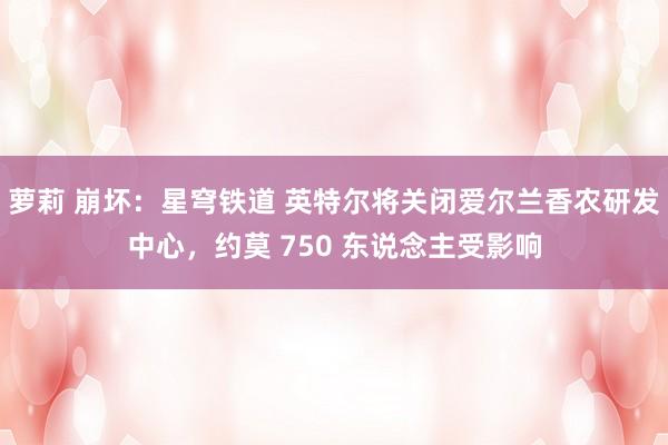 萝莉 崩坏：星穹铁道 英特尔将关闭爱尔兰香农研发中心，约莫 750 东说念主受影响