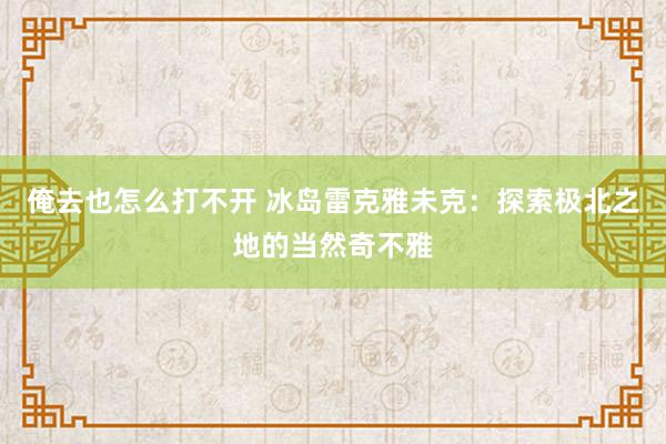 俺去也怎么打不开 冰岛雷克雅未克：探索极北之地的当然奇不雅