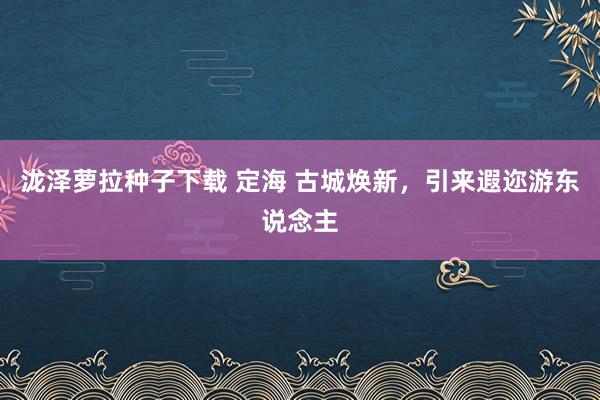 泷泽萝拉种子下载 定海 古城焕新，引来遐迩游东说念主