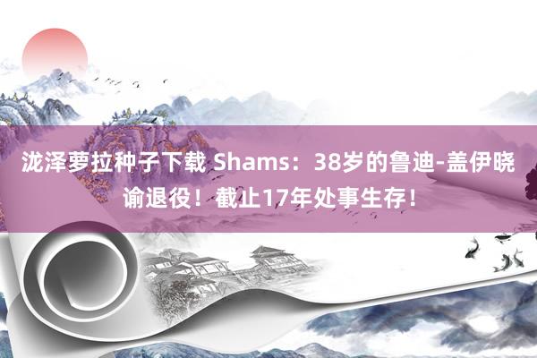 泷泽萝拉种子下载 Shams：38岁的鲁迪-盖伊晓谕退役！截止17年处事生存！