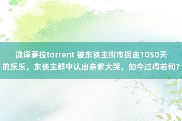 泷泽萝拉torrent 被东谈主街市拐走1050天的乐乐，东谈主群中认出亲爹大哭，如今过得若何？