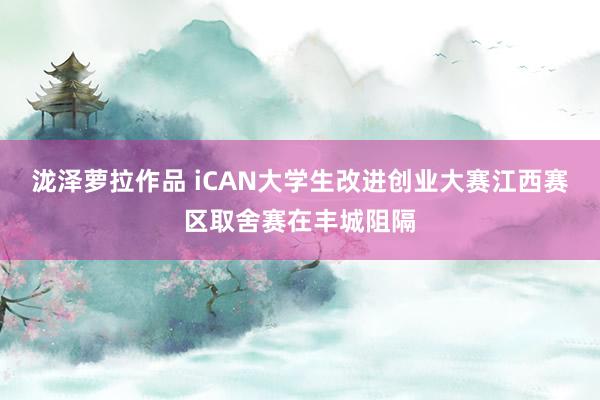 泷泽萝拉作品 iCAN大学生改进创业大赛江西赛区取舍赛在丰城阻隔