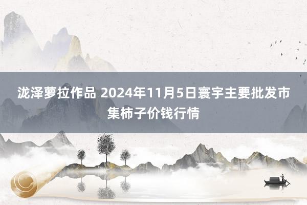 泷泽萝拉作品 2024年11月5日寰宇主要批发市集柿子价钱行情