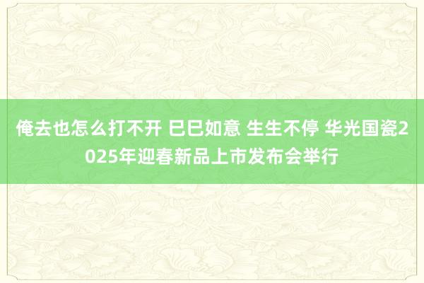 俺去也怎么打不开 巳巳如意 生生不停 华光国瓷2025年迎春新品上市发布会举行