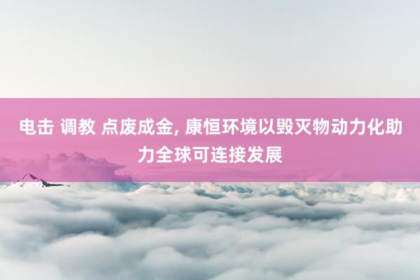 电击 调教 点废成金， 康恒环境以毁灭物动力化助力全球可连接发展