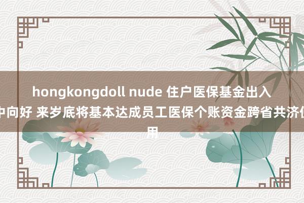 hongkongdoll nude 住户医保基金出入稳中向好 来岁底将基本达成员工医保个账资金跨省共济使用