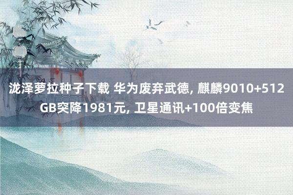 泷泽萝拉种子下载 华为废弃武德， 麒麟9010+512GB突降1981元， 卫星通讯+100倍变焦