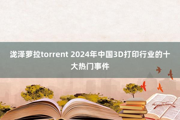 泷泽萝拉torrent 2024年中国3D打印行业的十大热门事件