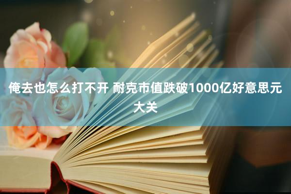俺去也怎么打不开 耐克市值跌破1000亿好意思元大关